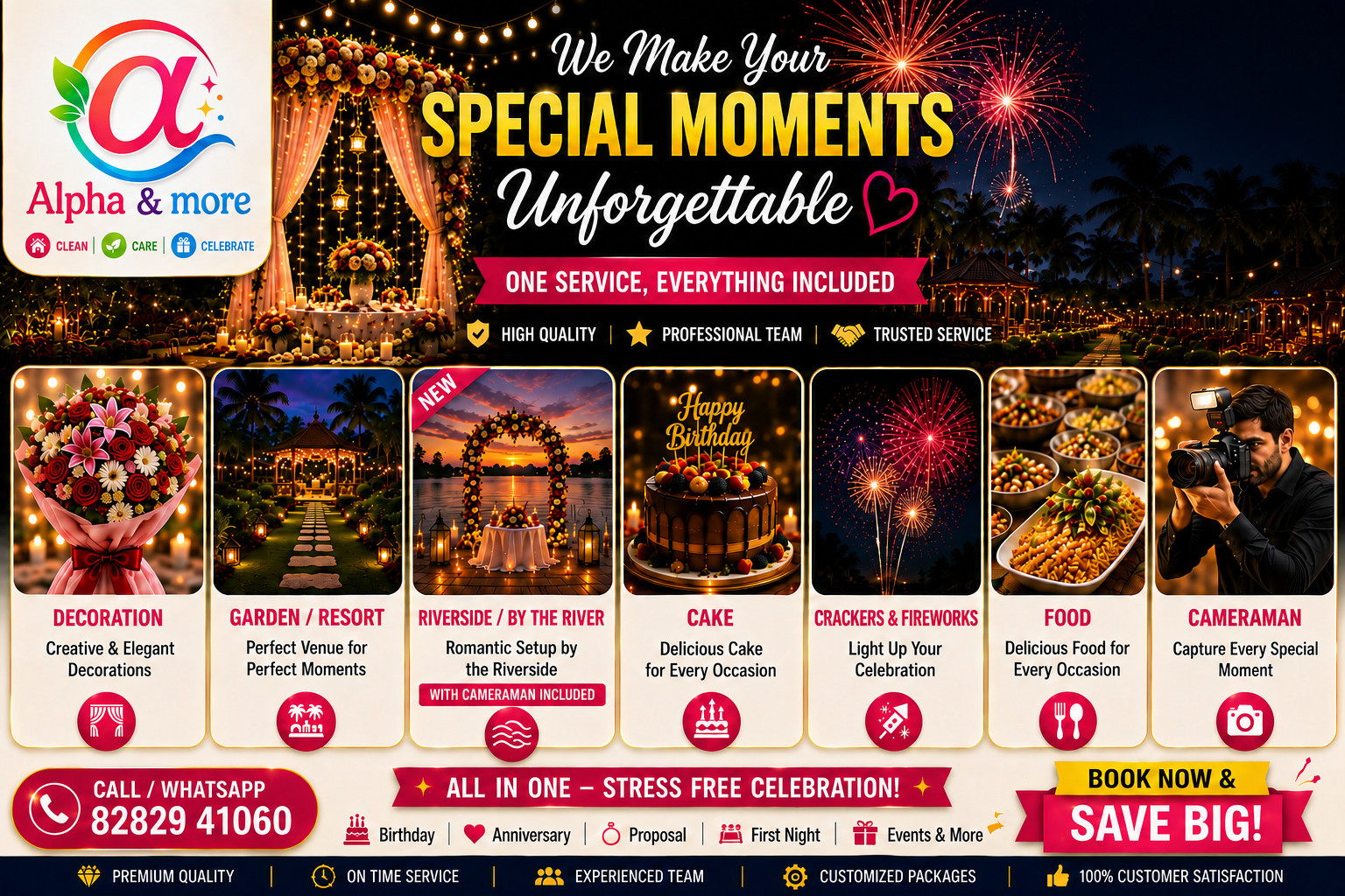 Surprise event management by Alpha & More